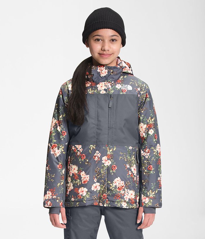 The North Face Μπουφαν Γκρι/Ροζ Παιδικα Freedom Extreme Insulated - Greece 6137LUMRX